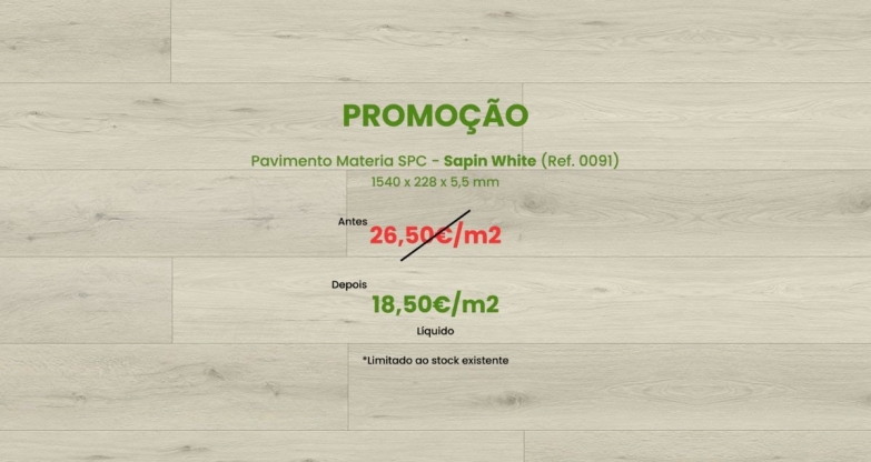 Promoção pavimento vinílico Sapin White
